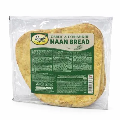 Regal Garlic & Coriander Naan Bread 4pc X 10pks