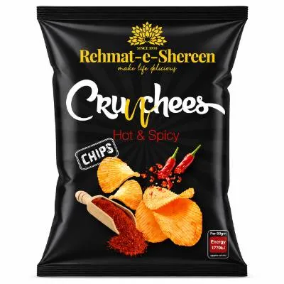 Rehmat E Shereen Hot & Spicy Chips 100g (24x)