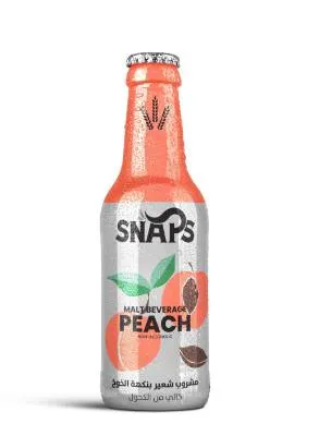 Snaps Malt Peach 250ml (12x) Glass Bottle