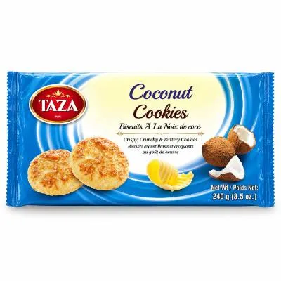 Taza Coconut Cookies 240g (12x)