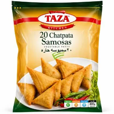 Taza (Frozen) Taza Chatpata Samosa 20Pcsx12Pkts 800g (New)