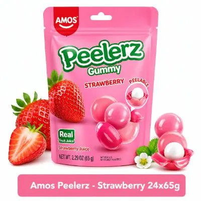 Amos Peelers Strawberry 65g (24x)