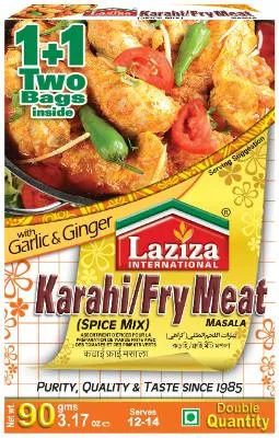 Laziza Karahi/Fry Meat Masala 90g (6x) No Return