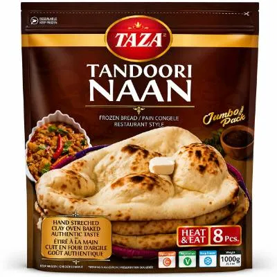 Taza (Frozen) Taza Tandoori Naan Family Pack (8pc X 12Pk)