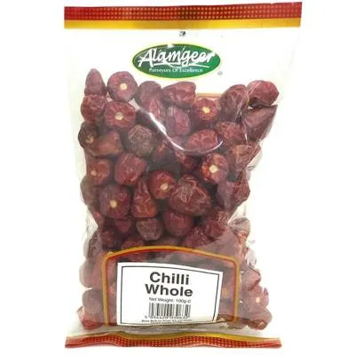 Alamgeer Red Round Chilli Whole 100g (12x)