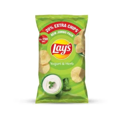Lays Yoghurt & Herbs Jumbo Pack 120g (12x) Chips