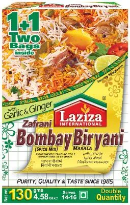 Laziza Zafrani Bombay Briyani Masala 130g (6x) No Return