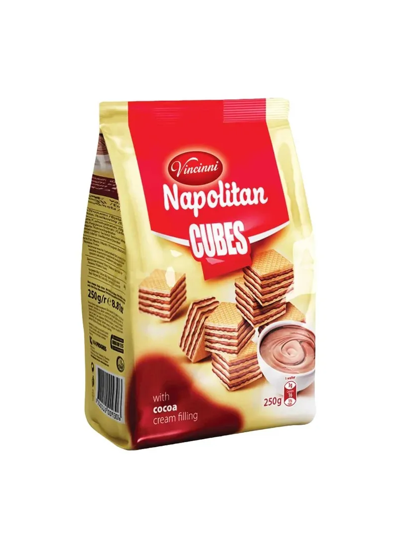 Napolitan Wafer Cubes Chocolate 250g (12x)