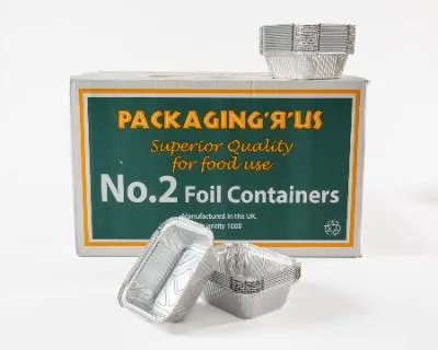 Packaging R Us Foil Contianer No2A Green (1000x)