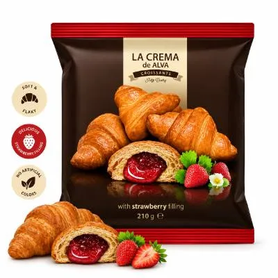 La Crema Croissants Multipack Strawberry 210g (10x)
