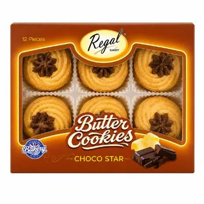 Regal Choco Star Butter Cookies 12pcs X 9pks