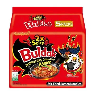 Buldak Red Samyang 2Xspicy Hot Chicken Ramen Multipack140g (8x) (5x)