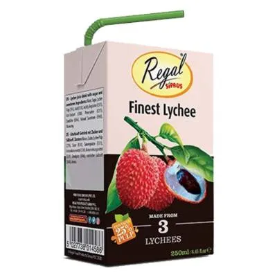 Regal Lychee Juice Tetra 250ml (36x)