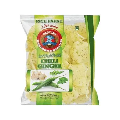 Dadi Jan Rice Papad Chili Ginger 200g (24x)