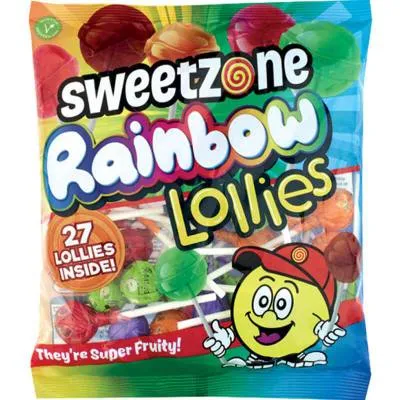 Sweetzone Rainbow Lollies 27Pcsx12Pks